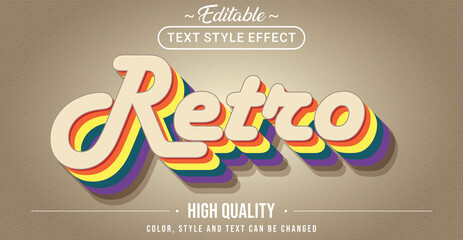 Leinwandbilder - Classic Retro text effect - Editable text effect