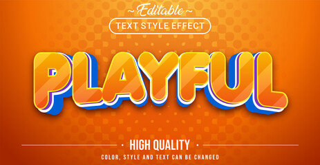 Poster - Playful cartoon text effect - Editable text effect