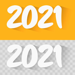 Poster - 2021 Happy New Year background. Christmas winter holidays design. Seasonal greeting card, calendar, brochure template.