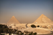 View Of The Egyptian Pyramids In Giza