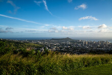 View Of Diamond Head And Honolulu, Hawaii From A Mountaintop