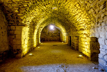 Ruins Of The Kerak Castle Citadel In Jordan