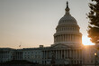 © Cavan Images - Sunset behind the US capitol dome
