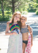 © Cavan Images - Two Young Girls After Swimming
