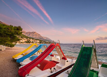 Croatian Pedalo Sunset At The Beach
