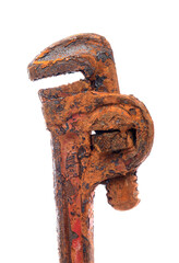 Rusty pipe wrench