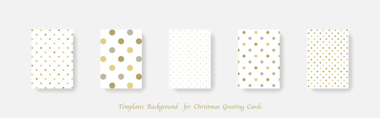 Wall Mural - Templates background for Christmas greeting cards. Dots background. Template mockups Dots background. Cover for design. Abstract background of dots. Vector illustration