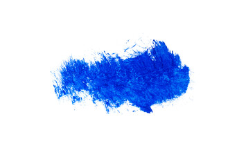 Wall Mural - blue stroke of the paint brush isolated on white