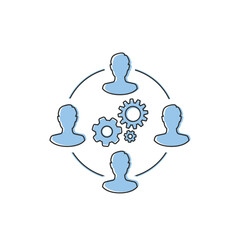 Poster - Business collaborate icon vector image modern flat style 