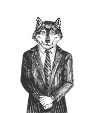 Wolf From Wall Street Portrait