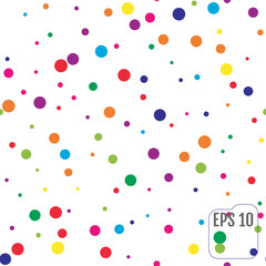 Seamless Pattern with Colorful polka dots