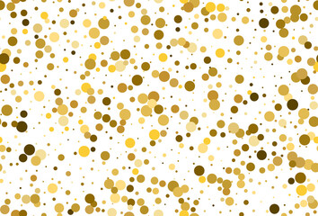 Wall Mural - Seamless pattern with gold polka dot confetti