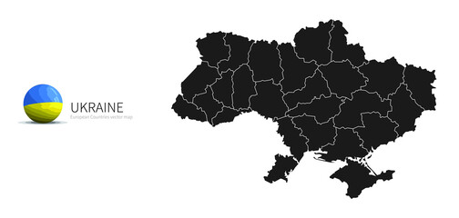 Poster - Ukraine Map and Flag Icon
Map of European countries.