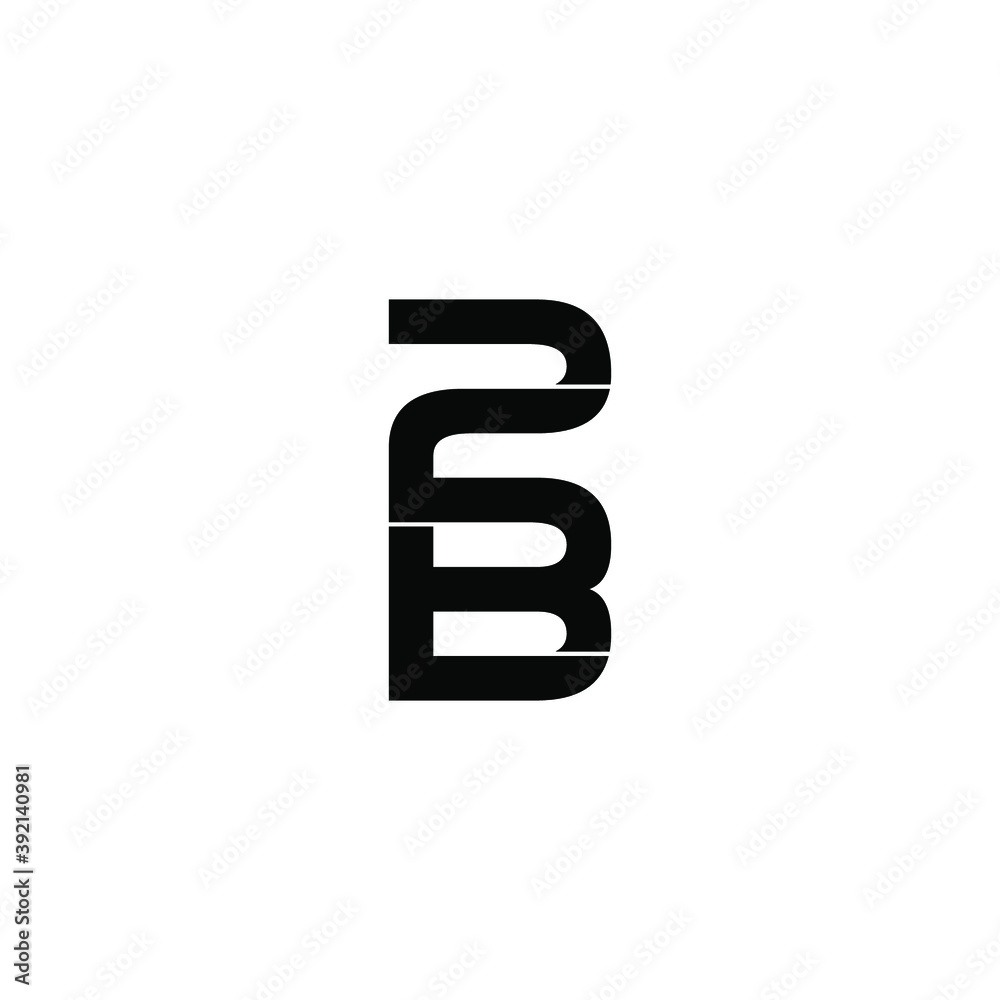 2b letter original monogram logo design Stock Vector | Adobe Stock