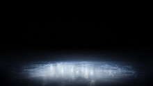 Ice. Beautiful Ice Background. Realistic Ice And Snow On Dark Background. Winter Background