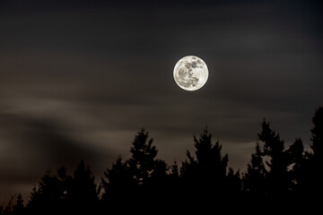 full moon in the night sky