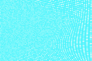 Poster - Abstract blue wave with dots background for Medical. Abstract blue circle wave colorful background. Abstract white wave dot surface pattern on blue background. Vector illustration