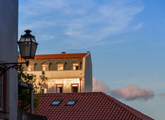 Wall Mural - Typical Portuguese architecture and colorful buildings of Lisbon historic city center