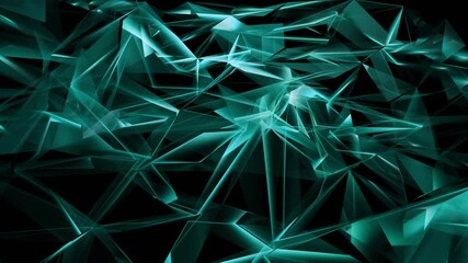 Wall Mural - Abstract transparent 3d geometric shapes. 3D rendering motion background animation. Futuristic moving shapes visualization.