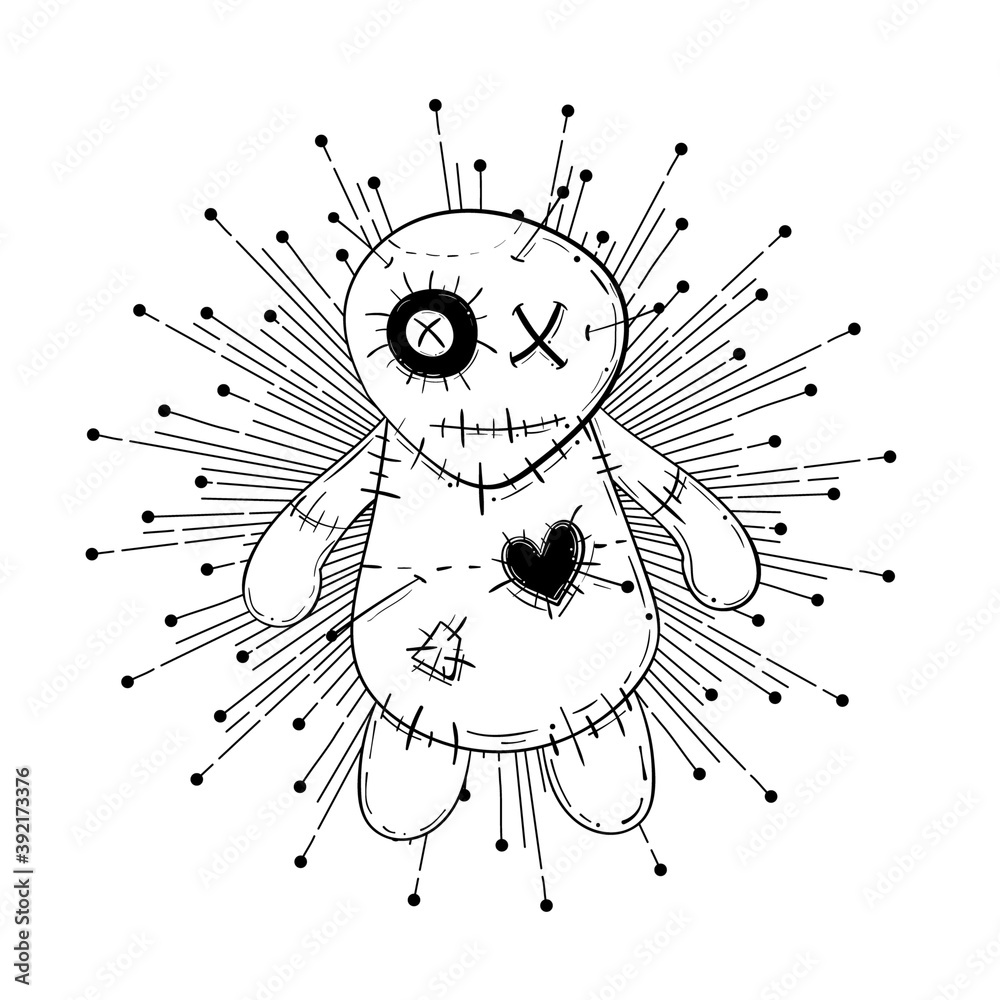 Stick Needles Into A Voodoo Doll Perform A Magic Rite, Stick, Blood, Needle  PNG Transparent Image and Clipart for Free Download, image size:1000x1000