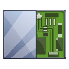 Poster - Motherboard tablet repair icon. Cartoon of motherboard tablet repair vector icon for web design isolated on white background