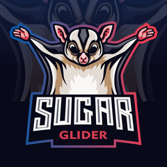 Poster - Sugar Glider mascot. esport logo design