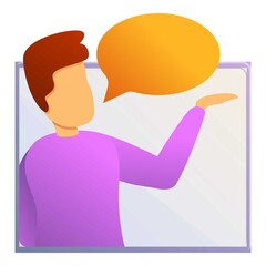 Poster - Speaker monetization icon. Cartoon of speaker monetization vector icon for web design isolated on white background