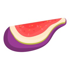 Poster - Dessert fig icon. Cartoon of dessert fig vector icon for web design isolated on white background