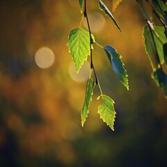 Autumn. Beautiful colorful leaves on trees in autumn time. Natural seasonal color background.