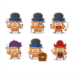 Wall Mural - Cartoon character of cookies tree with various pirates emoticons