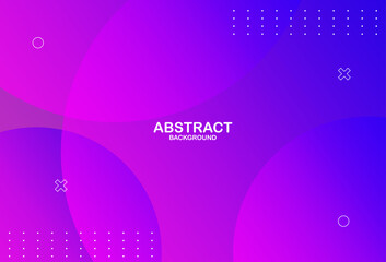 Minimal geometric background. Purple and blue elements with circle gradient. Dynamic shape composition. EPS10 vector