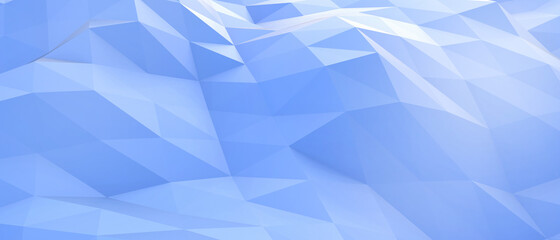 Poster - Happy New year Winter banner background Lowpoly blue and landscape Mountain style digital art with copy space.poster, greeting cards, headers,website - 3d rendering