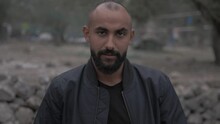 Iraqi Man In Moria Refugee Camp Video Portrait