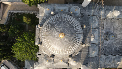 Canvas Print - Aerial shot of an Islamic mosque in Instanbul, Turkey