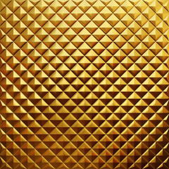 Poster - Abstract golden geometric triangular low poly background. Gold geometric aluminum background. Gold metal 3d pyramid pattern and texture. 3d rendering.