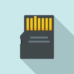 Poster - Storage micro ssd card icon. Flat illustration of storage micro ssd card vector icon for web design