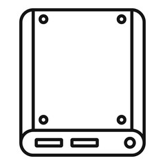 Poster - Storage ssd icon. Outline storage ssd vector icon for web design isolated on white background