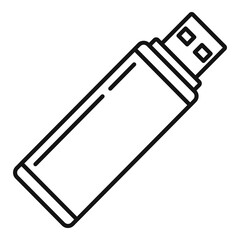 Poster - Storage usb flash icon. Outline storage usb flash vector icon for web design isolated on white background
