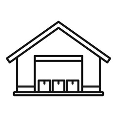 Poster - storage parcel warehouse icon. outline storage parcel warehouse vector icon for web design isolated 