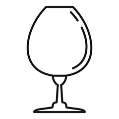 Sticker - Snifter wineglass icon. Outline snifter wineglass vector icon for web design isolated on white background