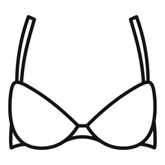 Poster - Size bra icon. Outline size bra vector icon for web design isolated on white background