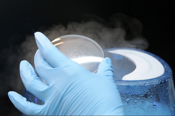 Canvas Print - Lens manufacturing in the modern laboratory.