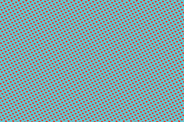 Seamless pattern of red hearts on a blue background. Print, design. Valentine's day, love concept