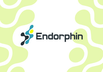 Poster - Vector Concept of Endorphin Sport Symbol. Abstract Dynamic Logo for Fitness Clubs, Gym and Workout Competition.