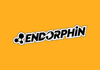 Leinwandbilder - Vector Concept of Endorphin Logo. Abstract Dynamic Symbol for Podcast, Fitness Clubs, Gym and Workout Competition.