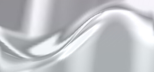 Leinwandbilder - Abstract Sleek Fluid White Gradient Background. Vector Minimal Banner. Silver Colored Sleek Texture.