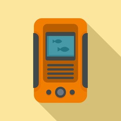 Poster - Water echo sounder icon. Flat illustration of water echo sounder vector icon for web design