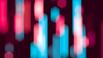 Poster - Abstract neon light bars background