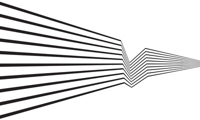 Aufkleber - abstract background with lines. stripes optical art illusion.