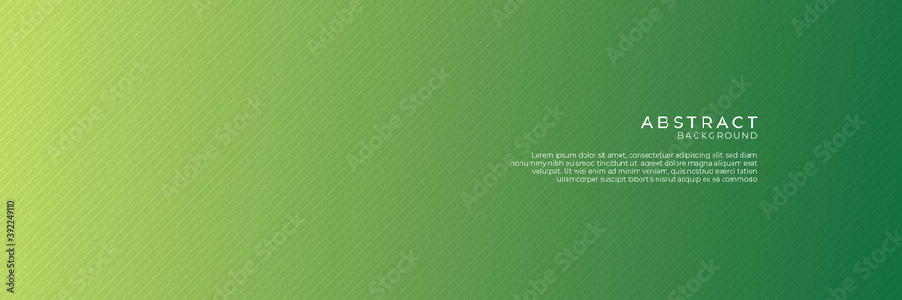 Green abstract background for wide banner with modern pattern material ...